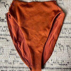 Left On Friday Hi Hi Burnt Orange Bronze Bikini Bottom XS